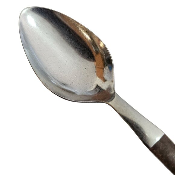 Ecko Canoe Muffin Teaspoon Spoon 6.75" stainless Rosewood handle midcentury boho - Picture 2 of 8